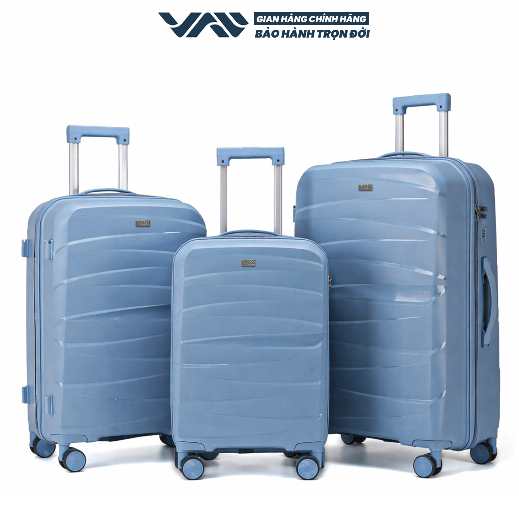 VALI DU LỊCH VALINY VNY09, NHỰA PP CAO CẤP, SIZE 20,24