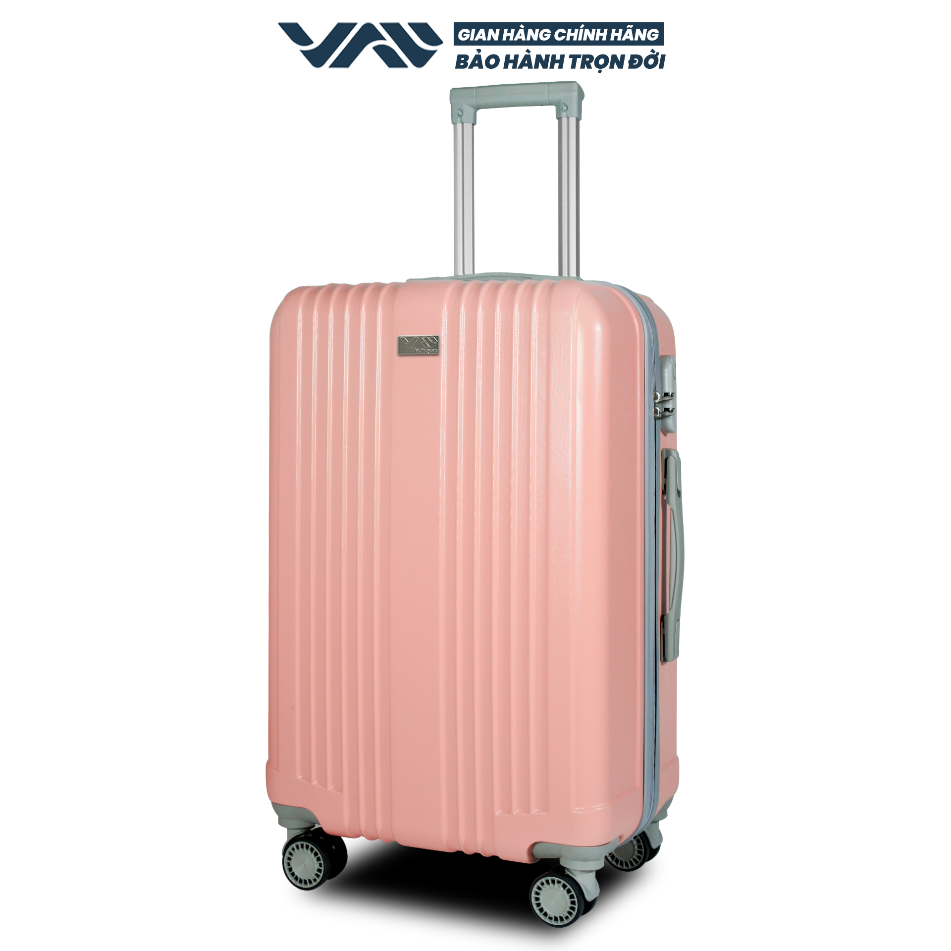 VALI DU LỊCH VALINY NHỰA ABS+PC VNY02 SIZE 20/24 MÀU TRẮNG KEM