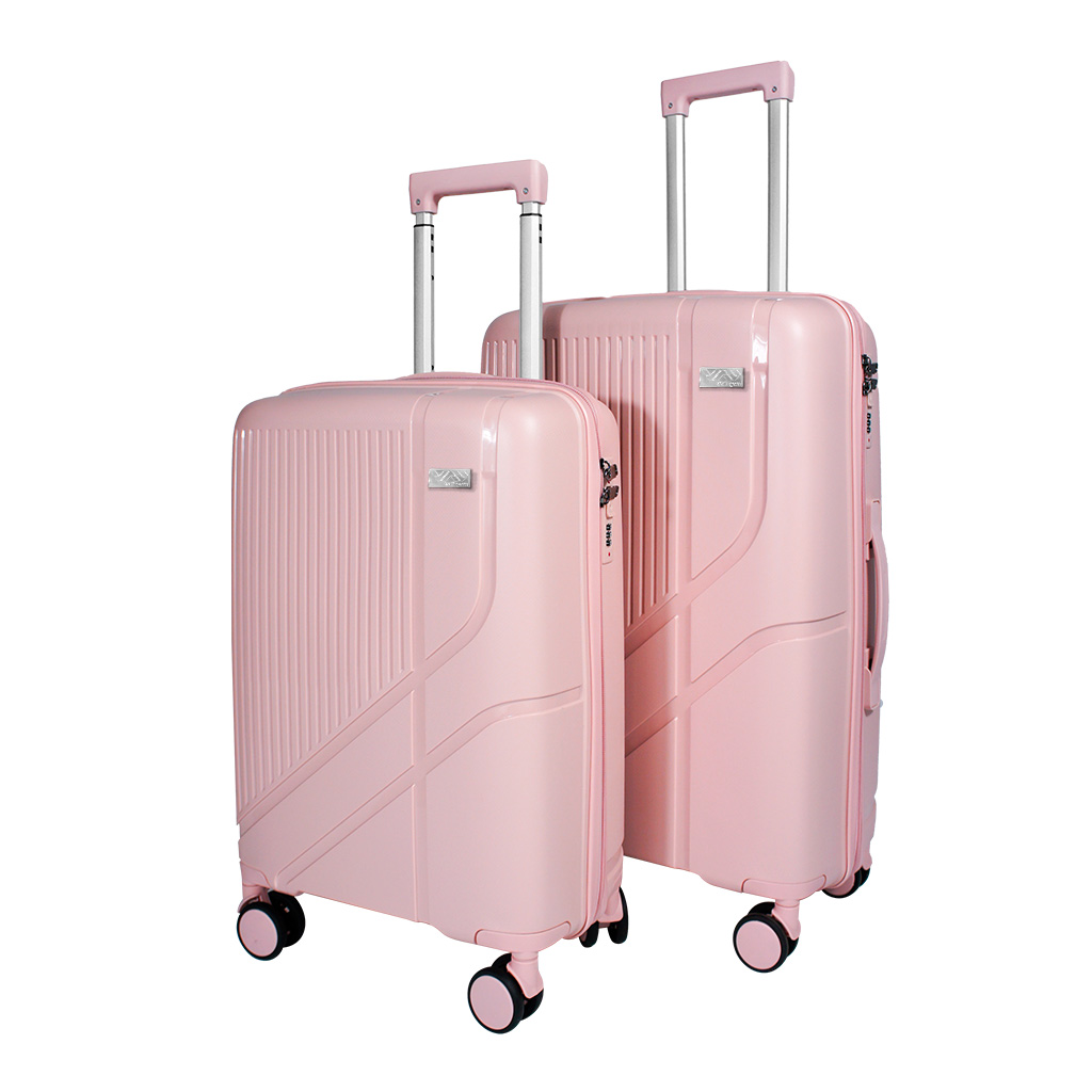 VALI DU LỊCH VALINY VNY01 NHỰA PP CAO CẤP SIZE 20/24 MÀU XÁM BẠC