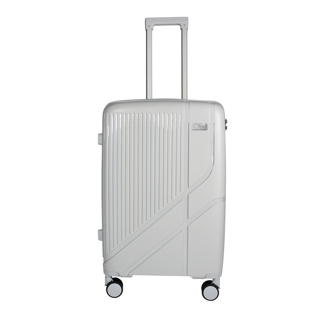 VALI DU LỊCH VALINY VNY01 NHỰA PP CAO CẤP SIZE 20/24 MÀU XÁM BẠC