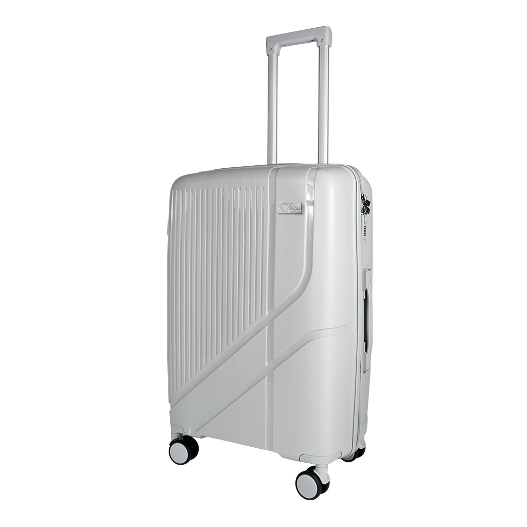 VALI DU LỊCH VALINY VNY01 NHỰA PP CAO CẤP SIZE 20/24 MÀU XÁM BẠC