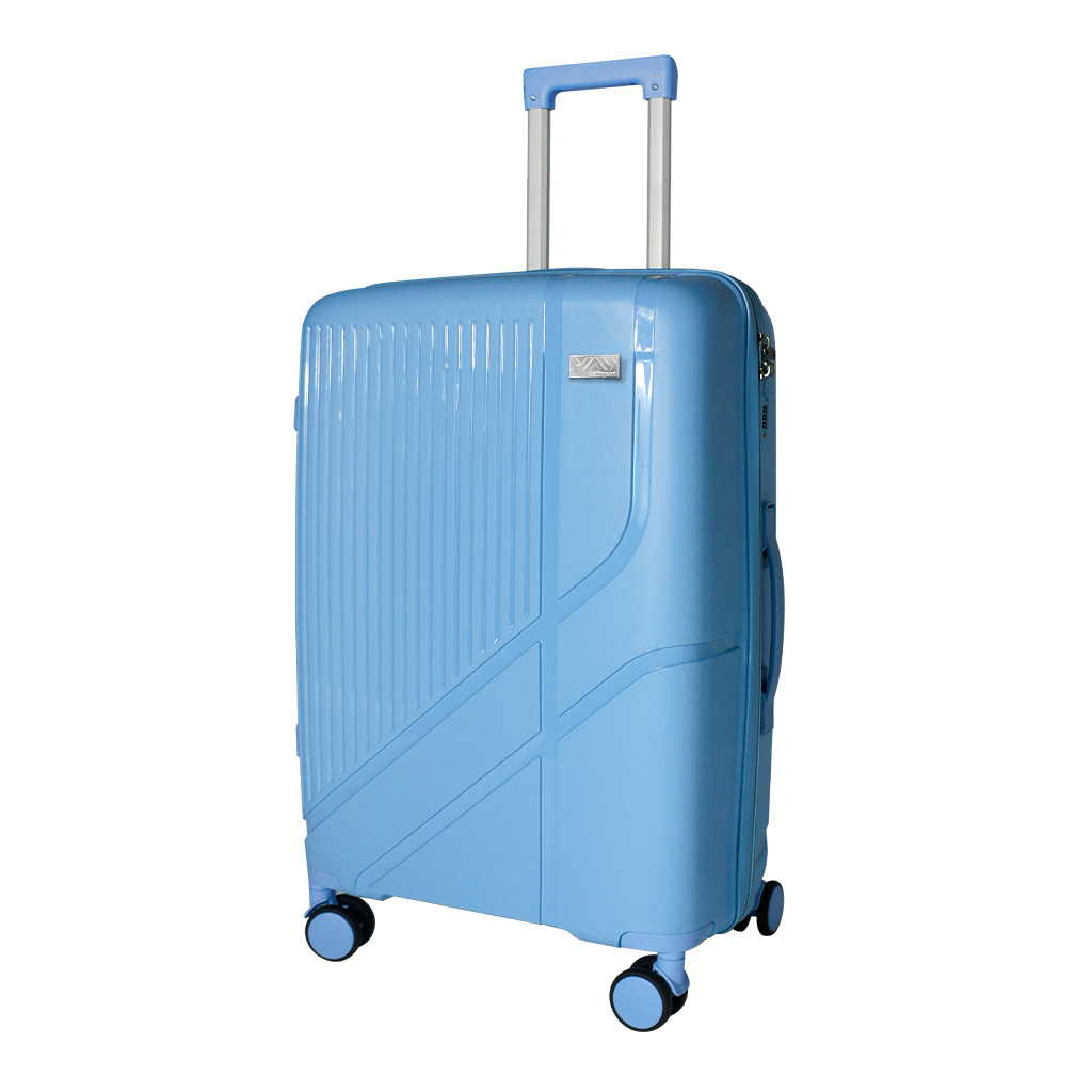 VALI DU LỊCH VALINY VNY01 NHỰA PP CAO CẤP SIZE 20/24 MÀU XÁM BẠC