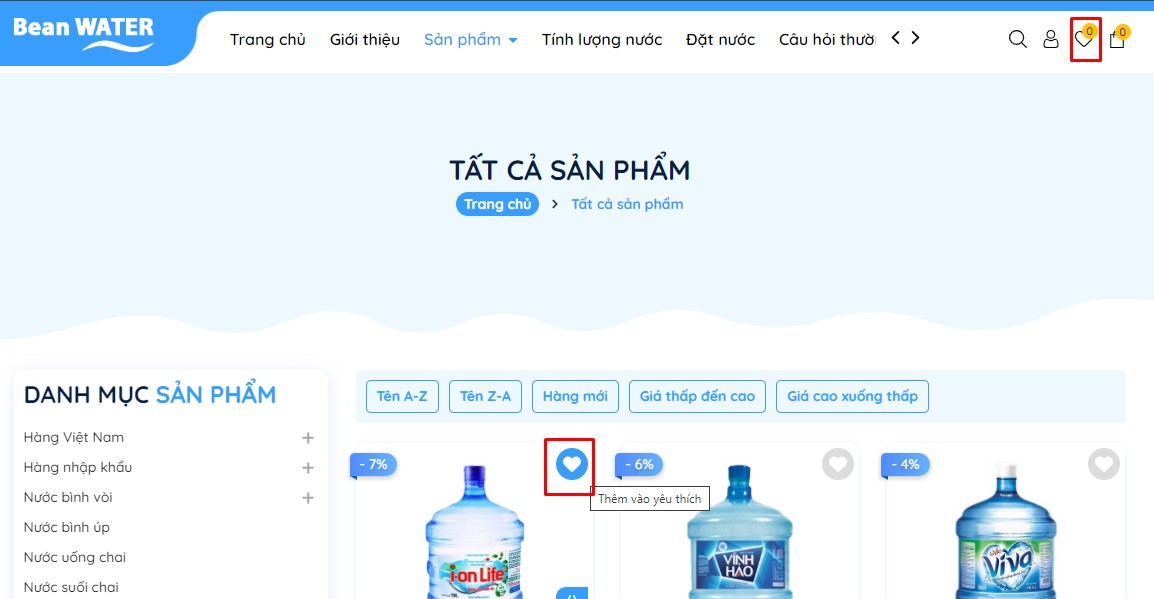 Sản phẩm yêu thích