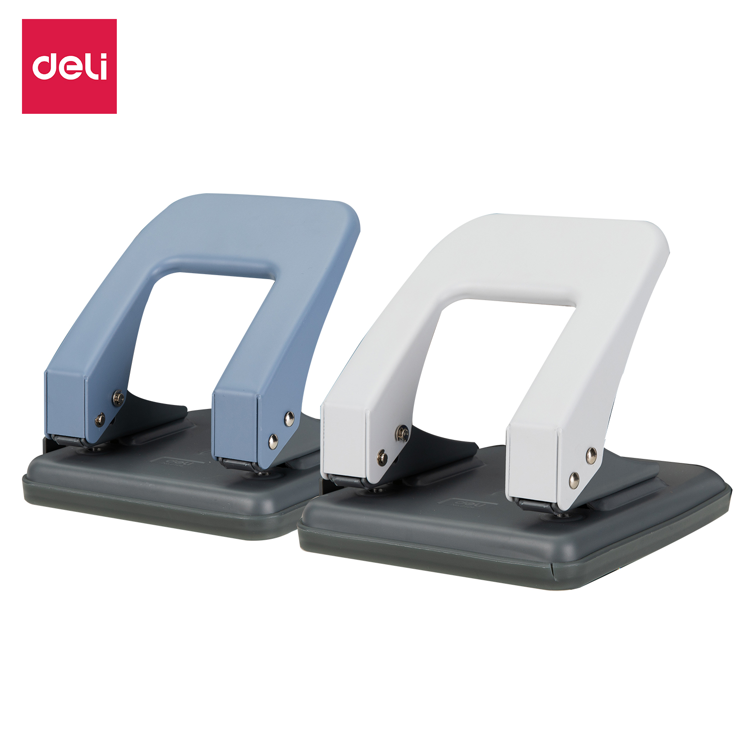 Bấm lỗ Deli 0104 lớn 35 tờ, 2 lỗ, có thước