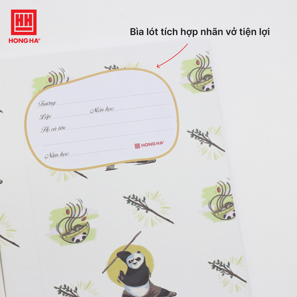 Tập HS Hồng Hà 0332 Kungfu Panda 96tr 100gsm 4 ô ly (5/120)
