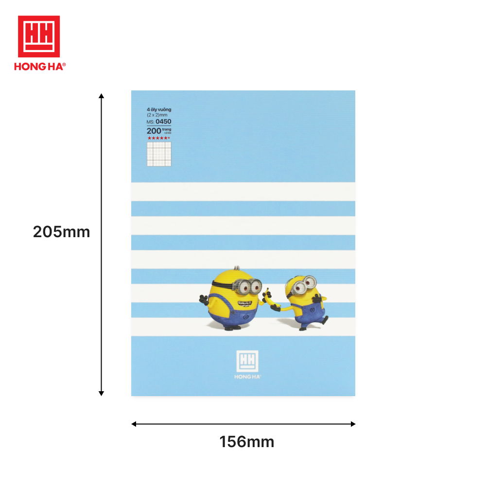Tập HS Hồng Hà 0450 Minions 200tr 80gsm 4 ô ly (5/80)