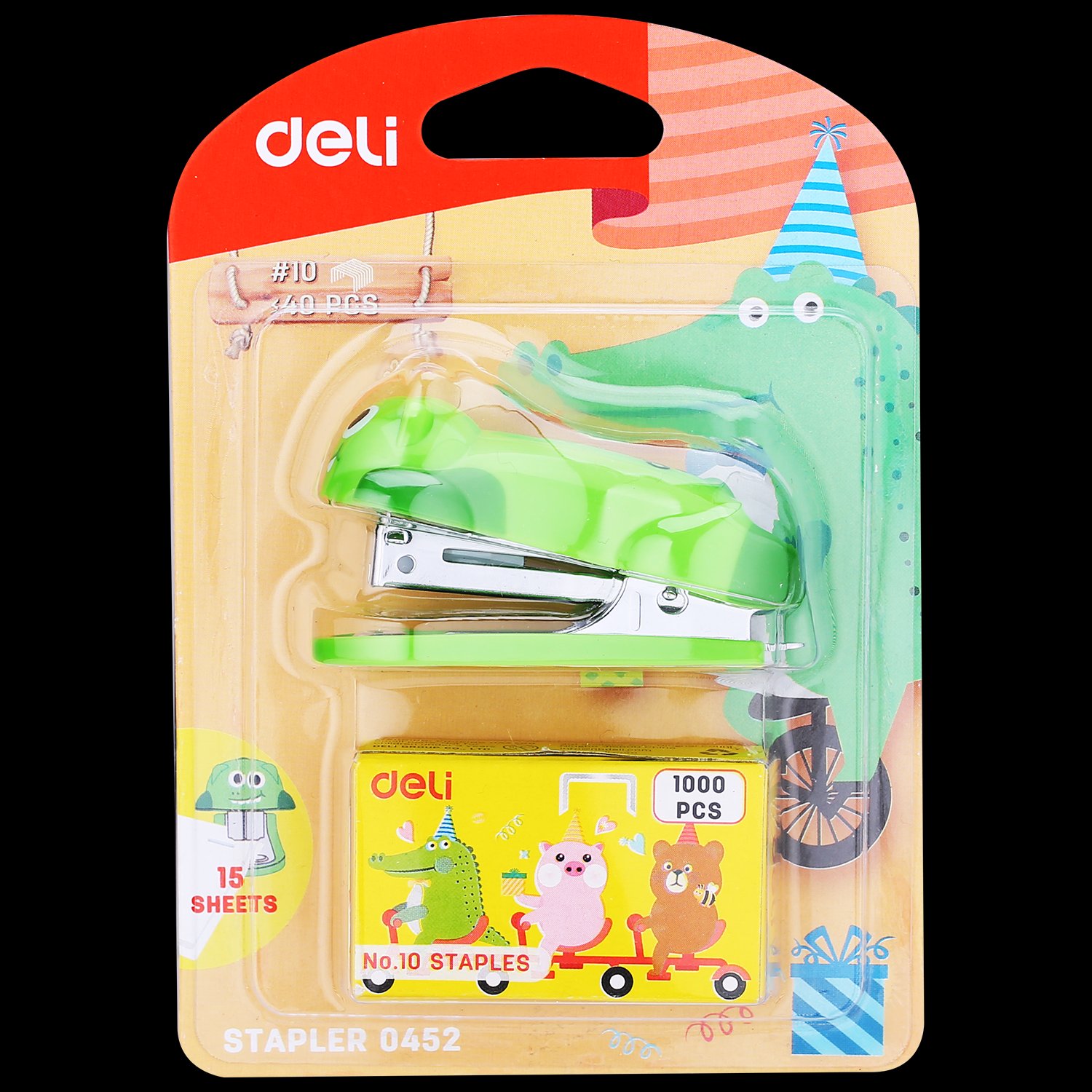 Bấm kim Deli 0452 mini + ghim bấm no.10