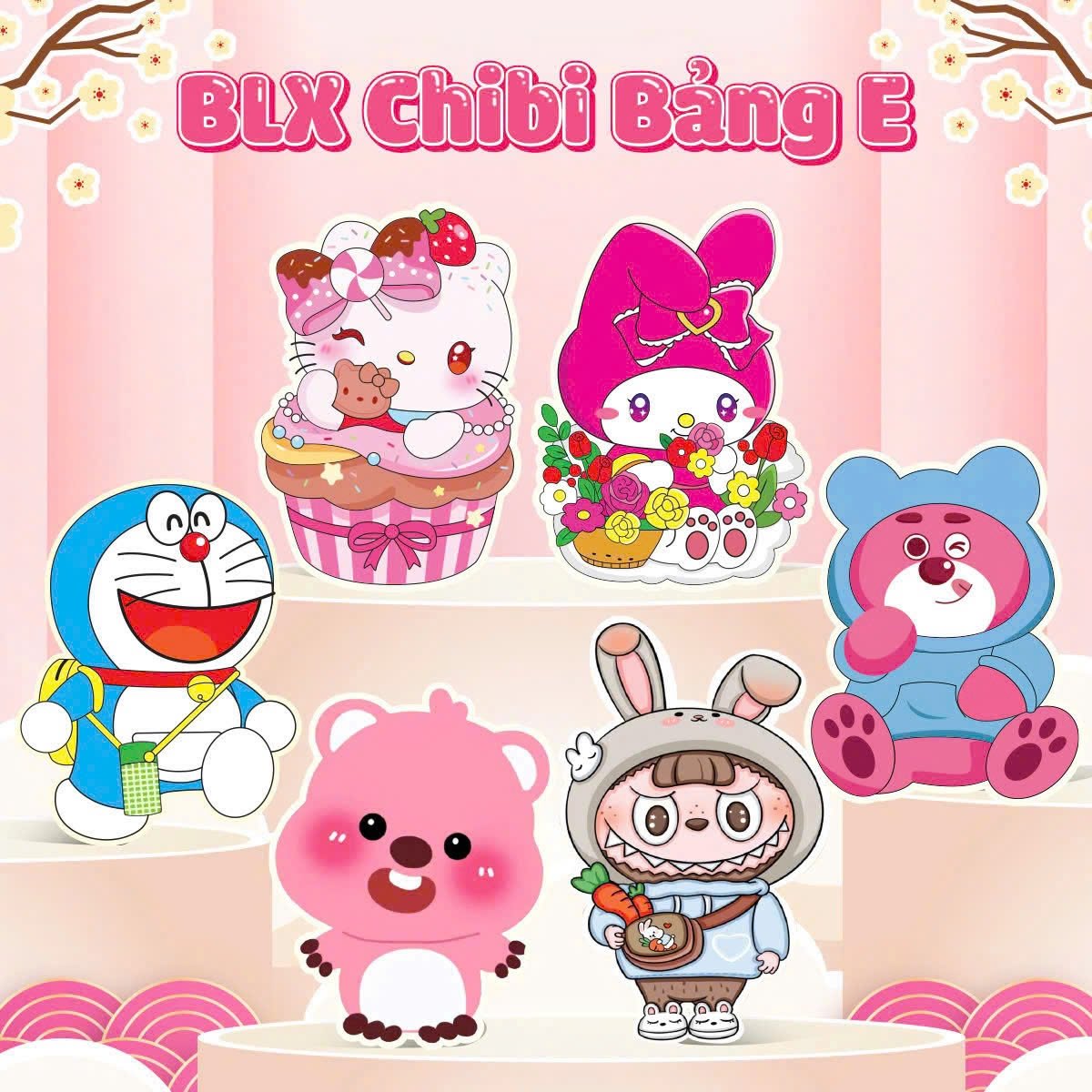 Bao lì xì chibi nhân vật hoạt hình