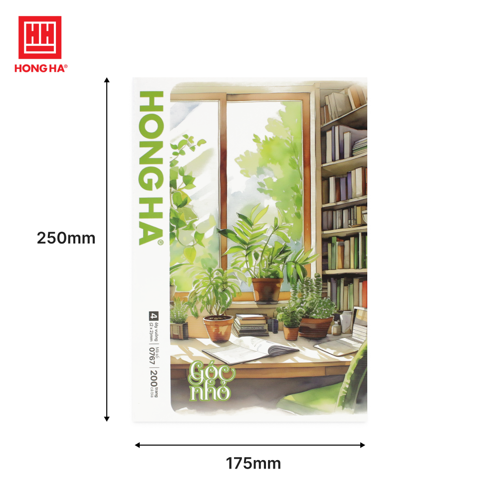 Tập SV Hồng Hà 0767 Góc Nhỏ 4 ô ly 200tr 80gsm (5/50)