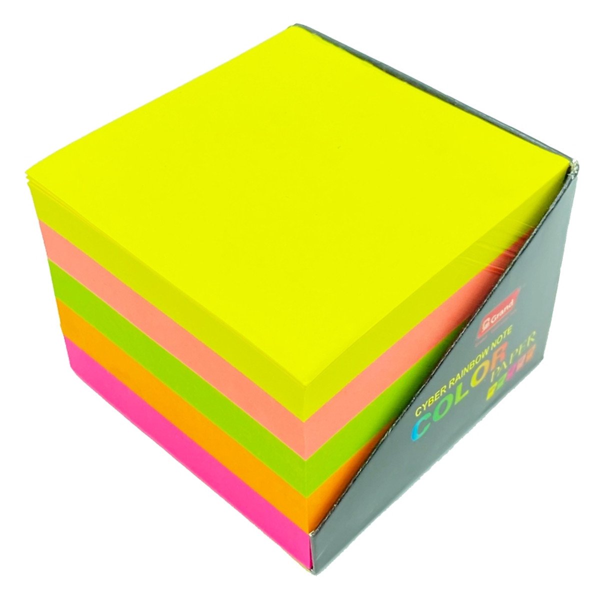 Giấy notes 3x3 5 màu 600 tờ không keo Grand TMG-8516
