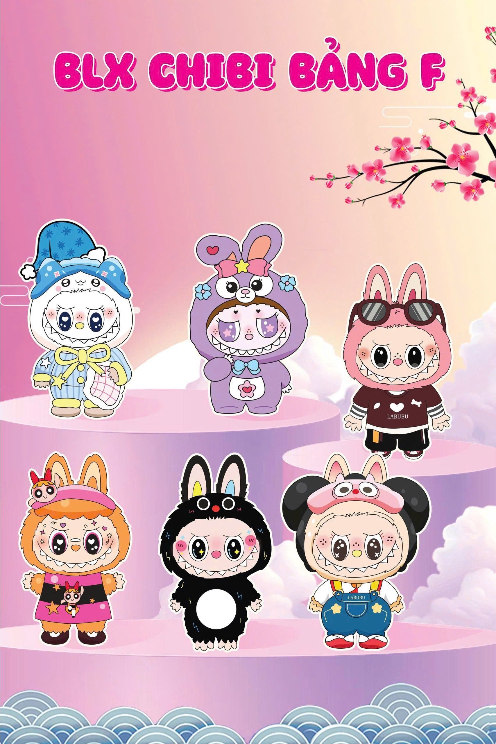 Bao lì xì chibi nhân vật hoạt hình