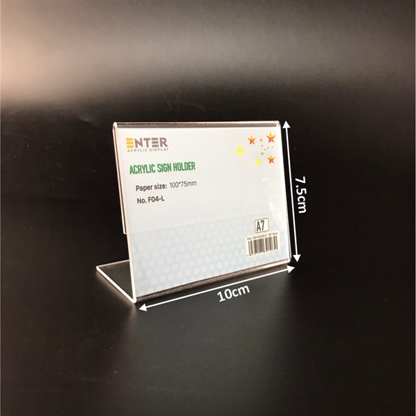 Kệ mica 1 mặt enter F04-L 100x75mm ngang