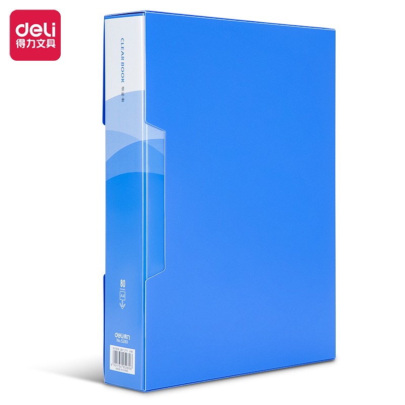 Bìa 80 lá Deli E5280 có hộp đựng A4 (6) - File bìa tài liệu nhiều lá