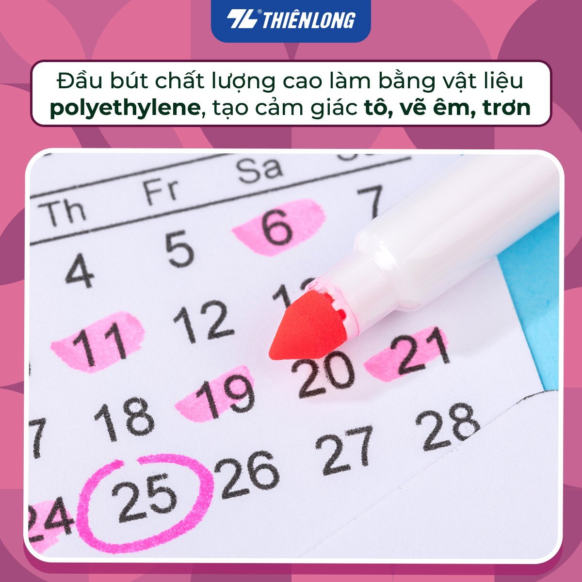 Bút lông màu Fiber Pen Thiên Long Colokit FP-C03 20 màu ngòi chóp