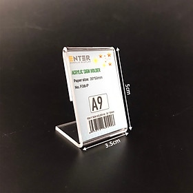 Kệ mica 1 mặt enter F06-P 35x50mm a9 đứng