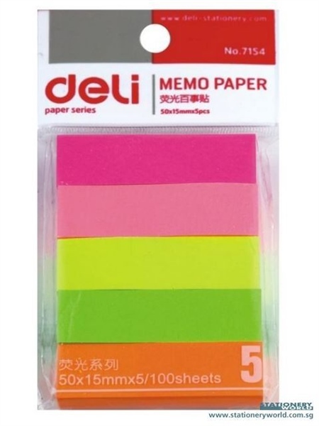 Giấy notes 5 màu 2x3 cắt 5 Deli 7154 (12)