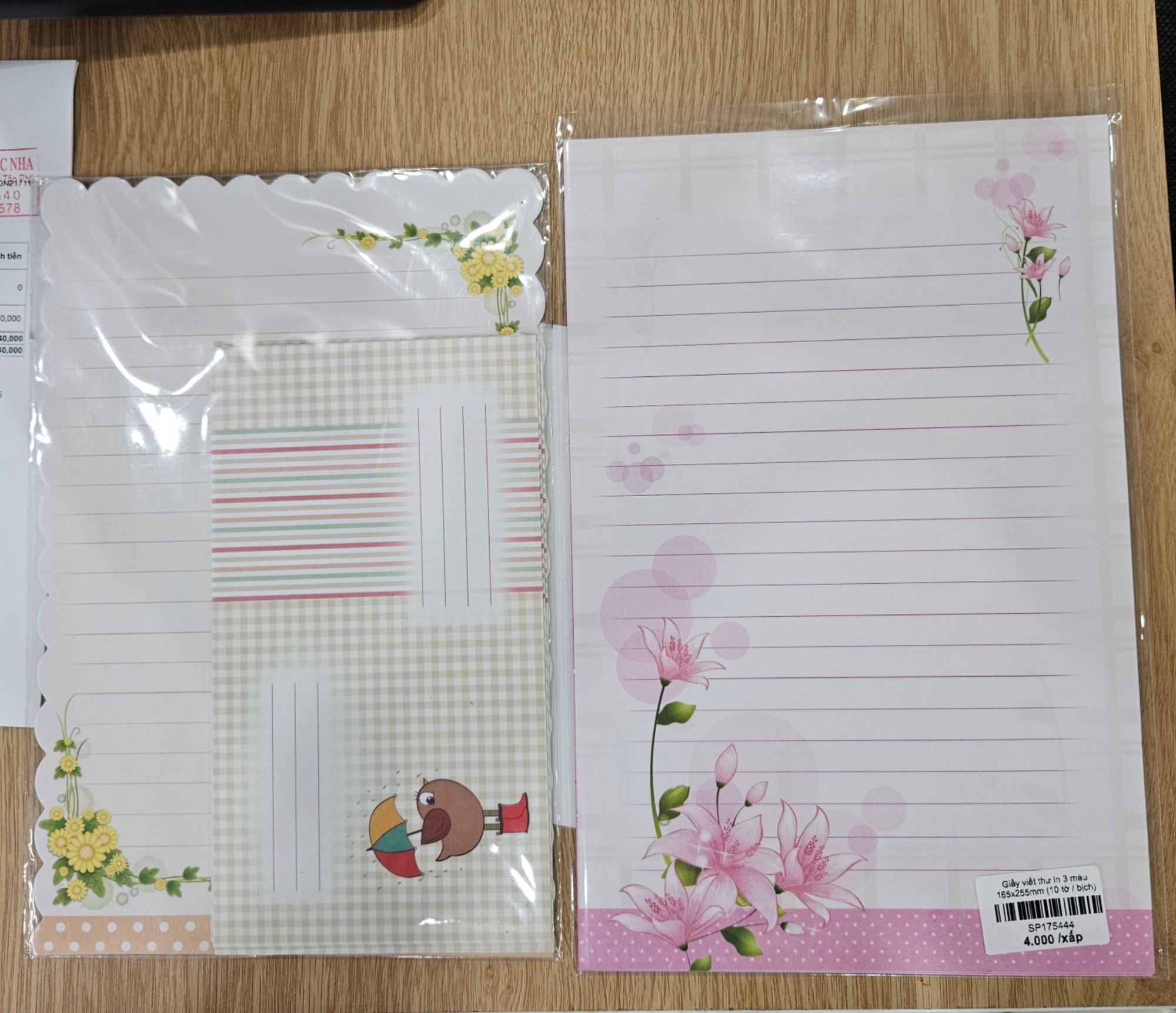Giấy viết thư 16x24cm (10 tờ/ túi)