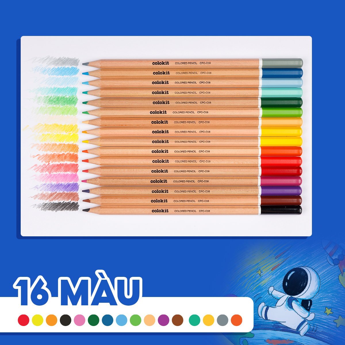 Bút chì màu Thiên Long Colokit CPC-C06 12 màu/ CPC-C08 16 màu
