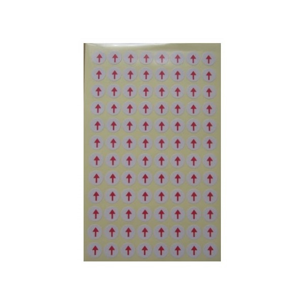 Decal tomy tem, nhãn dán A6 (10 tờ/ xấp - 25 xấp/ lốc)  - Mũi tên/ Số thứ tự