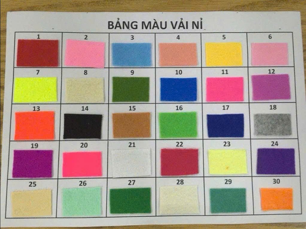 Vải nỉ 0.9m x 0.9m (nhiều màu)
