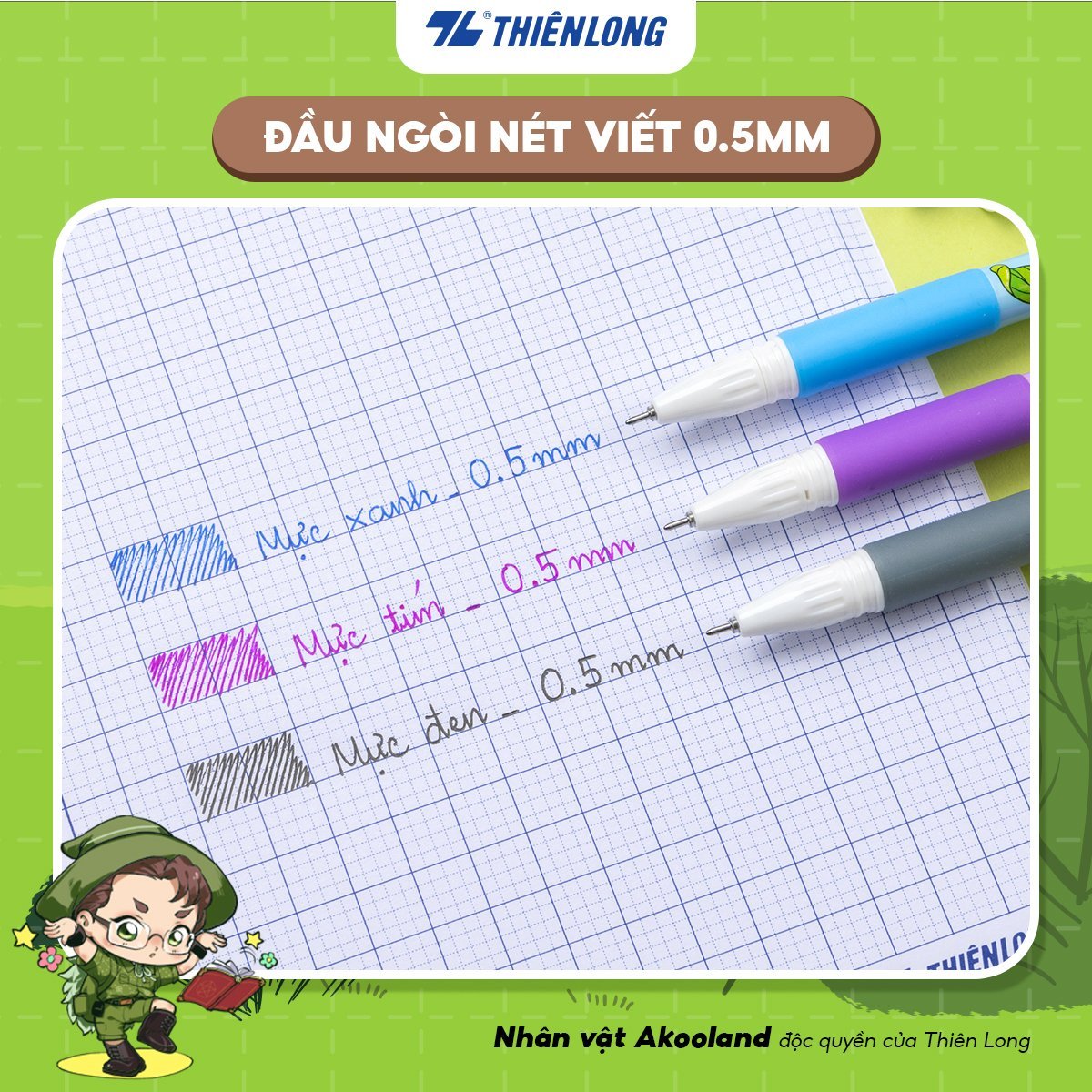 Bút gel Thiên Long GEL-012/AK 0.5mm (20)