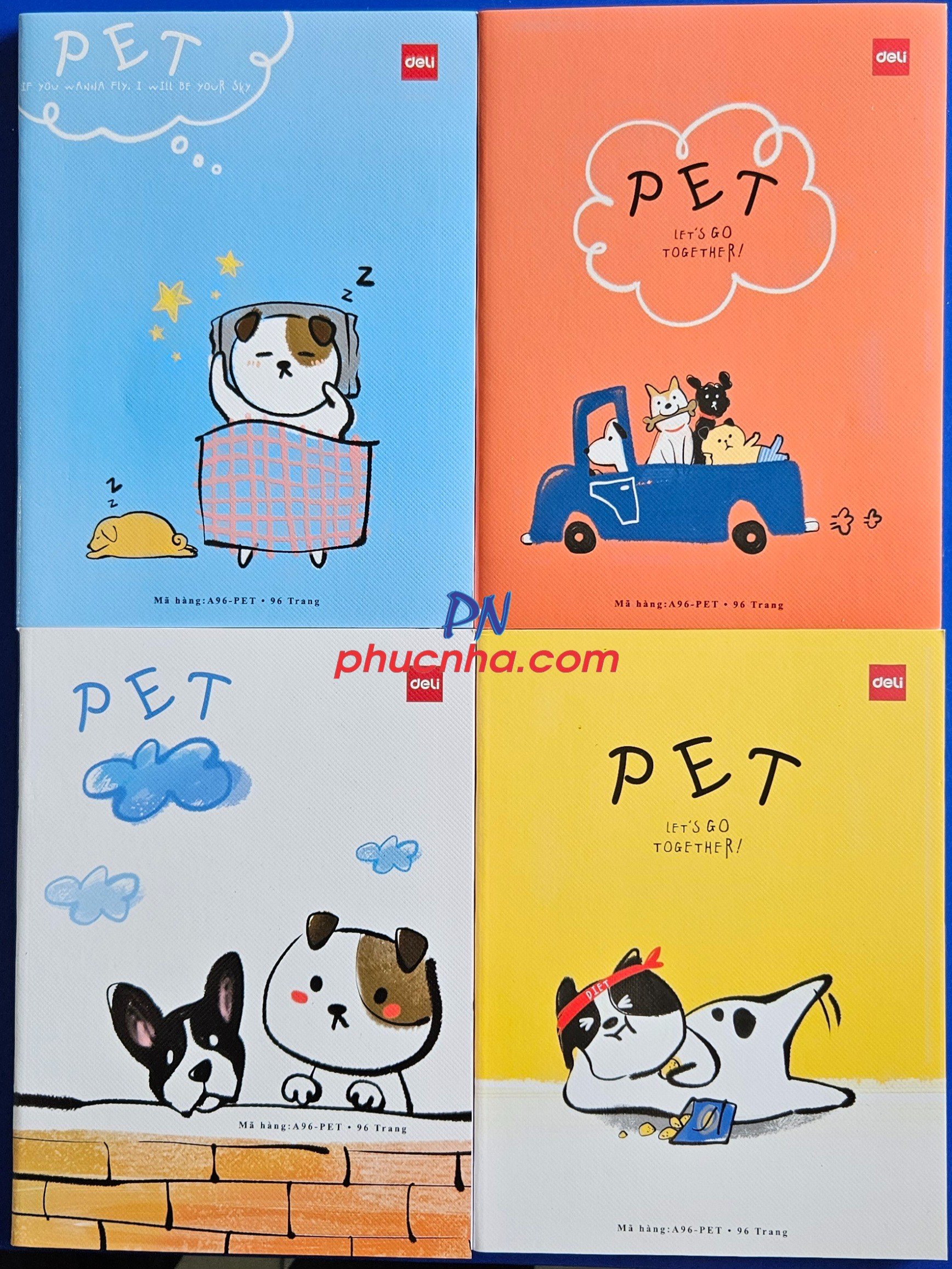 Tập HS Deli A96-PET 96tr 120gsm 4 ô ly (5/100)