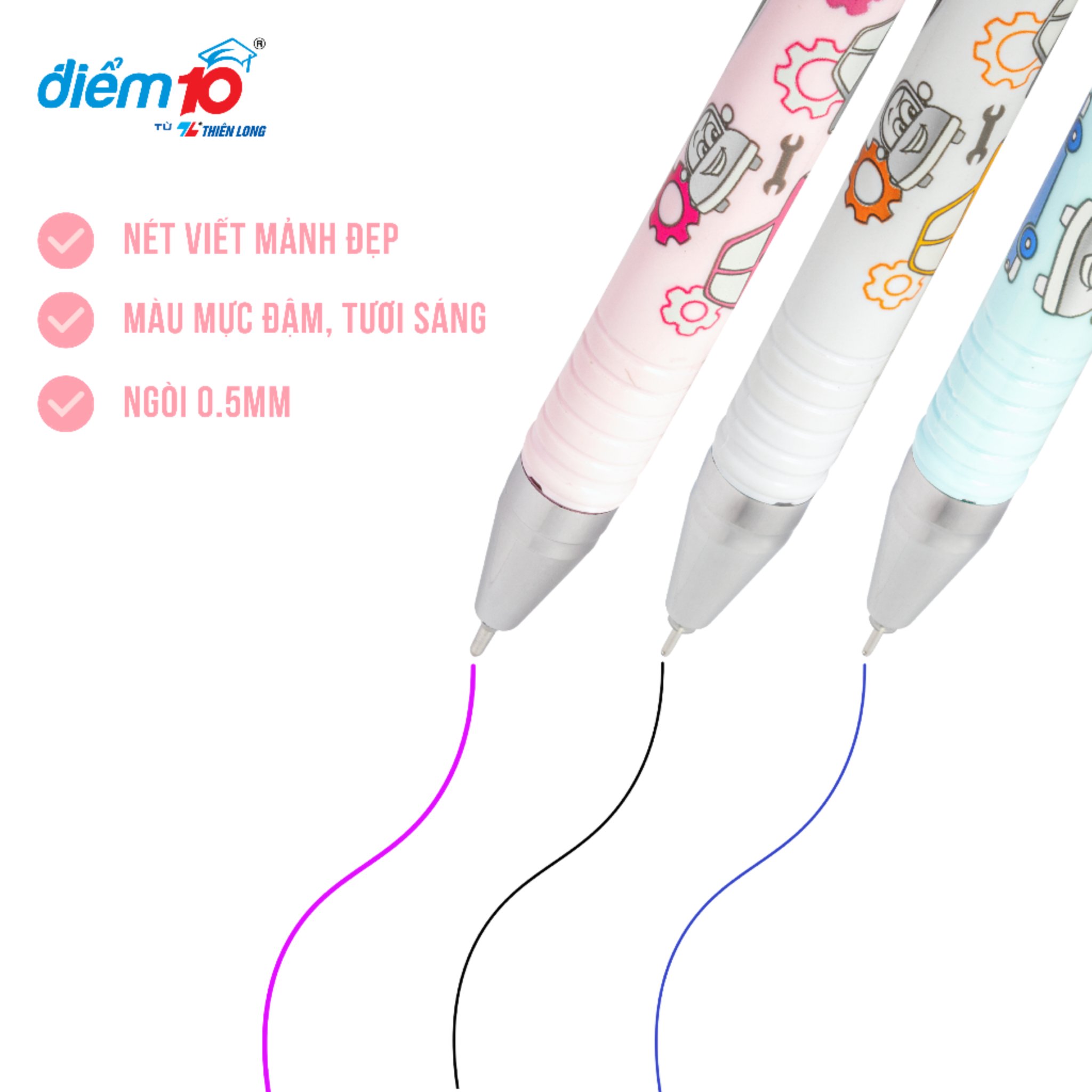 Bút gel Thiên Long Điểm 10 TP-GEL038 0.5mm (20)