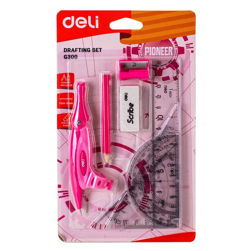 Bộ dụng cụ HS 8 món vỉ giấy Deli G30001