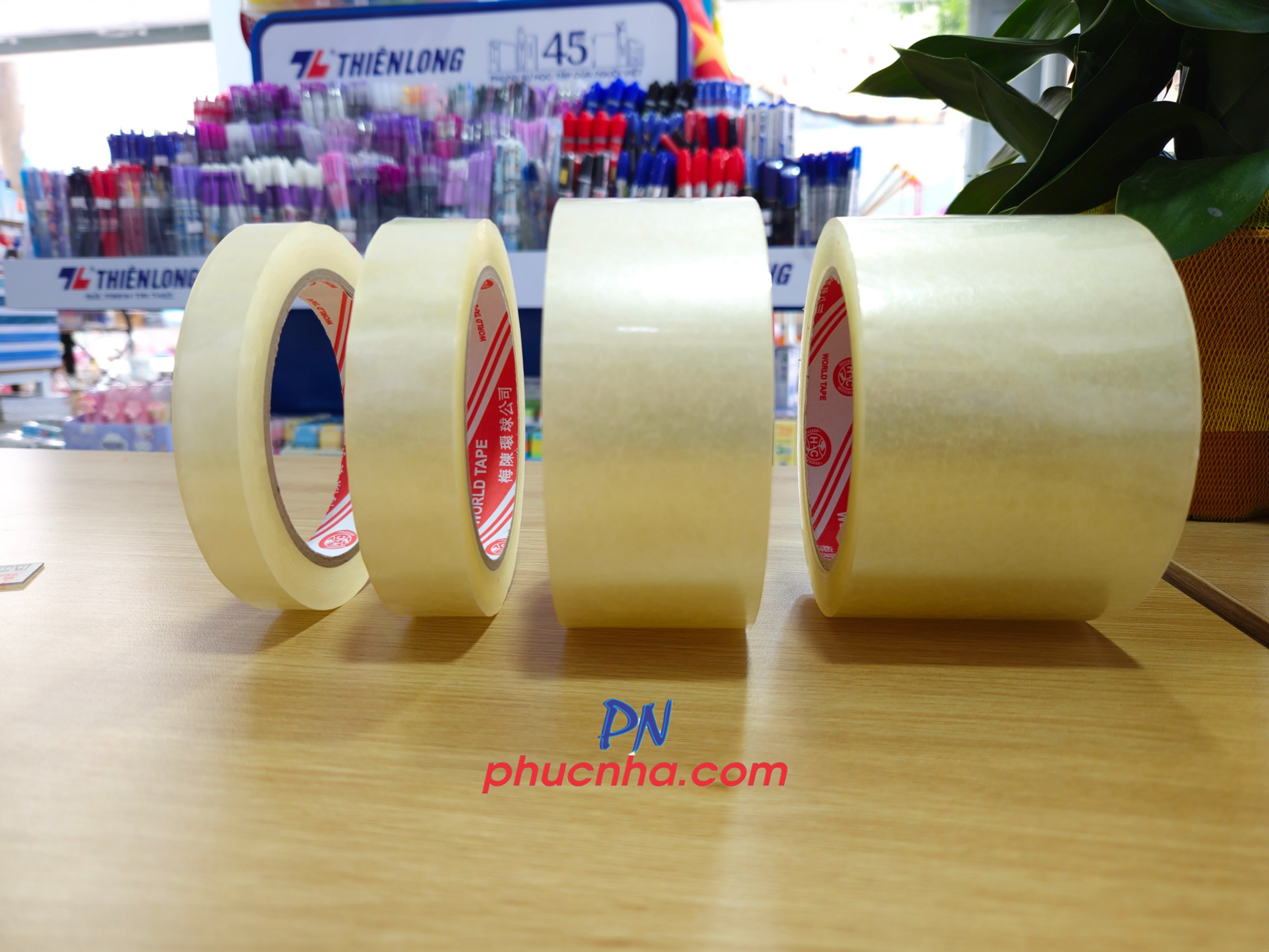Băng keo OPP trong/ đục 1F5 - 1.5cm x (100yard 1.1kg lõi giấy 3 li) (20)