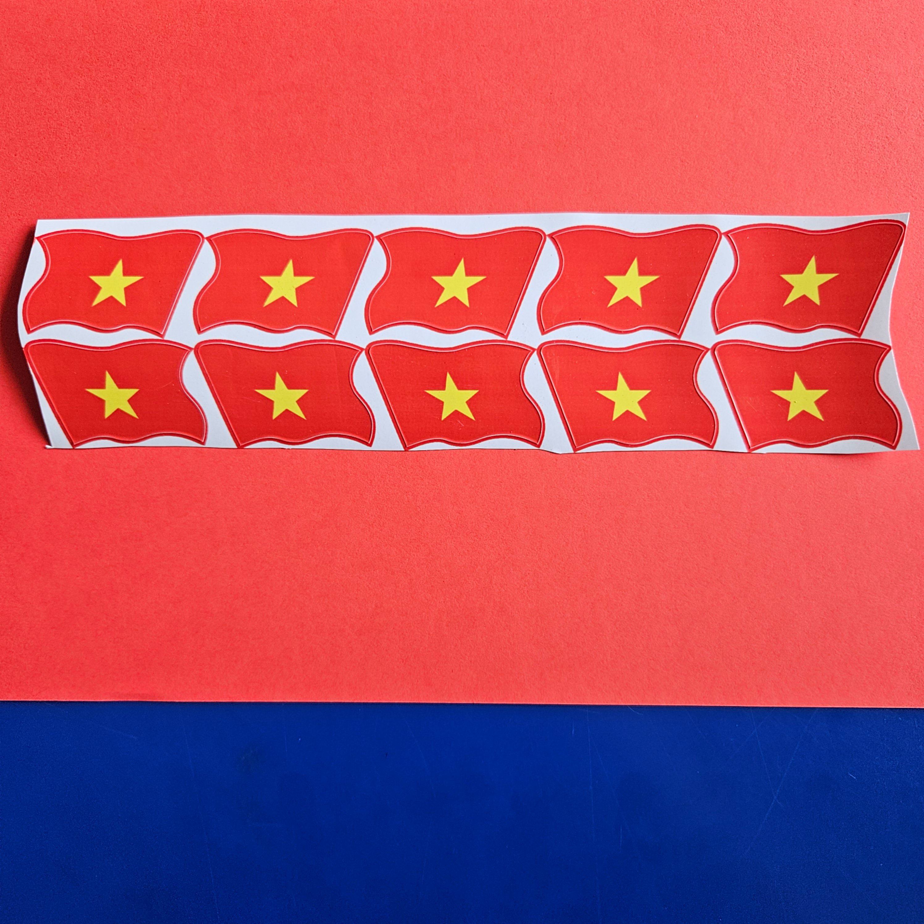 Sticker lá cờ, trái tim Việt nam
