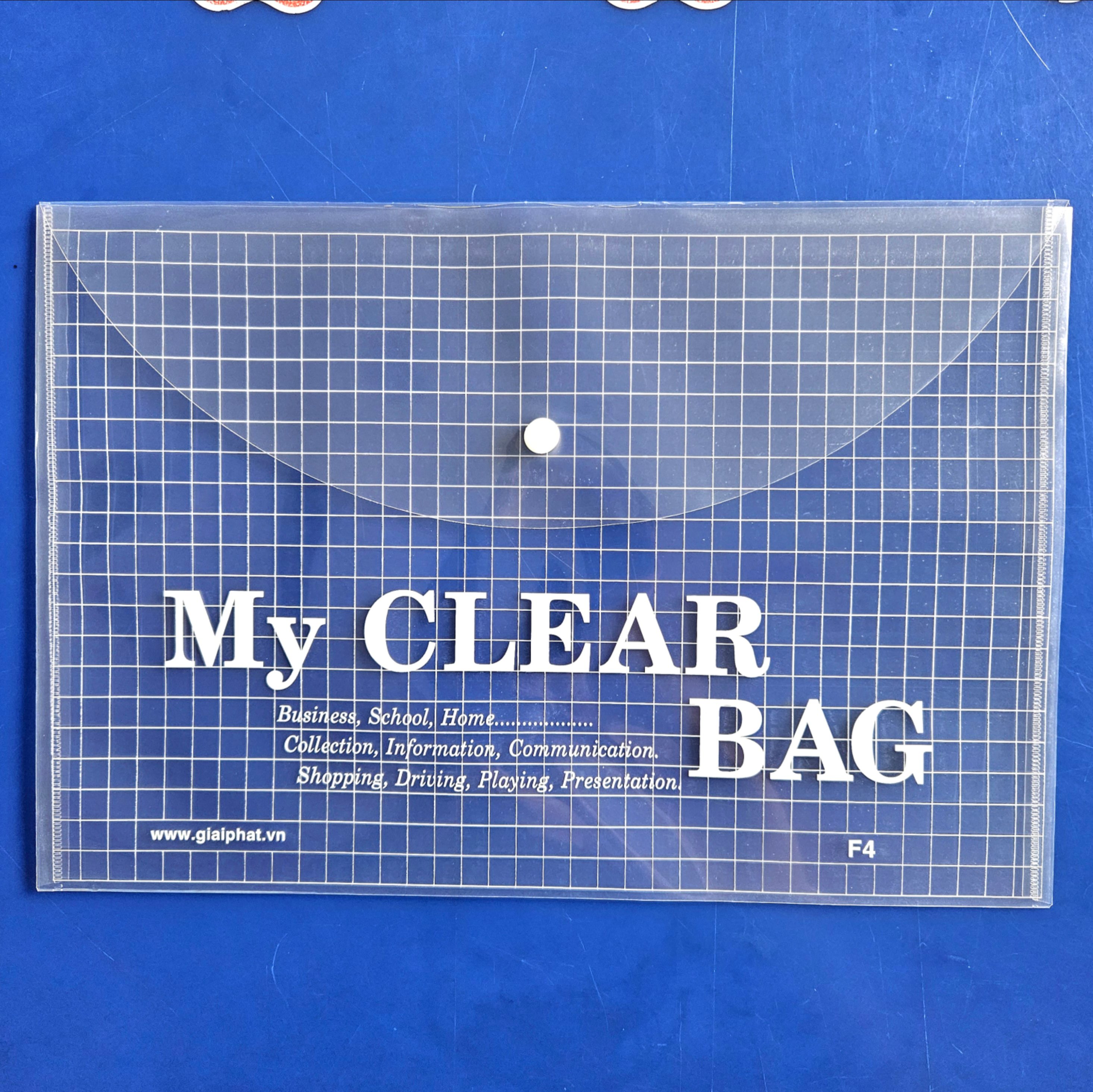 Bìa nút my clear Giai Phát F4 25x35cm (12/600)