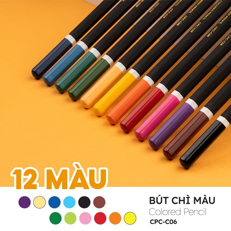 Bút chì màu Thiên Long Colokit CPC-C06 12 màu/ CPC-C08 16 màu