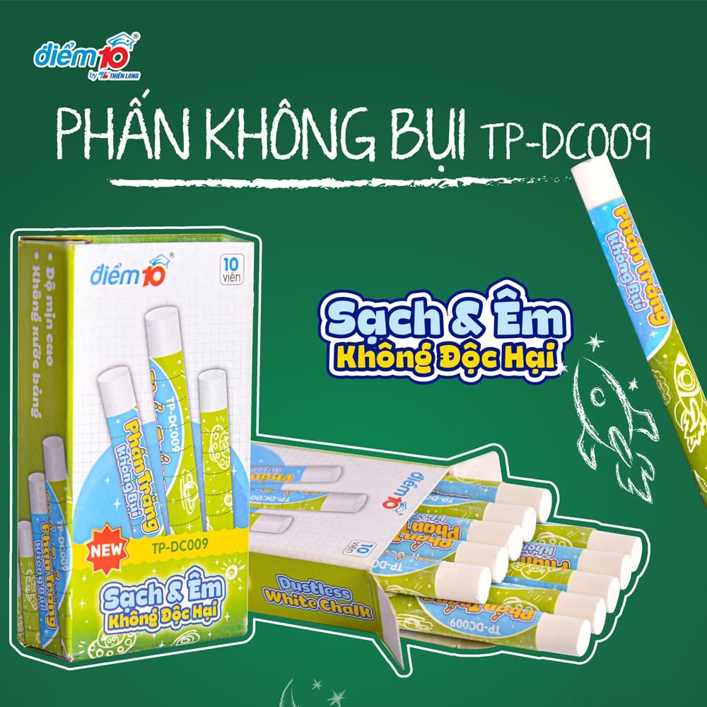 Phấn trắng không bụi Thiên Long TP-DC009