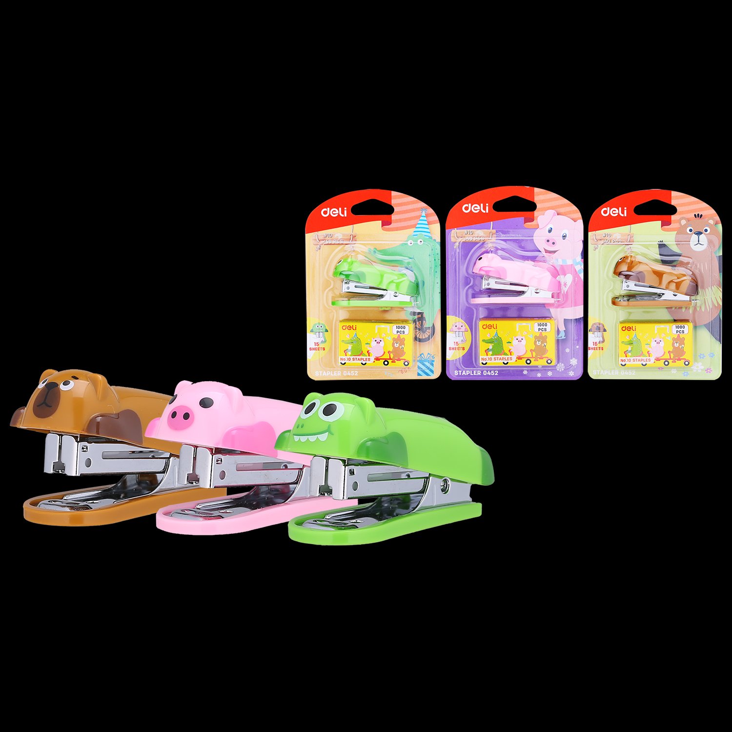 Bấm kim Deli 0452 mini + ghim bấm no.10