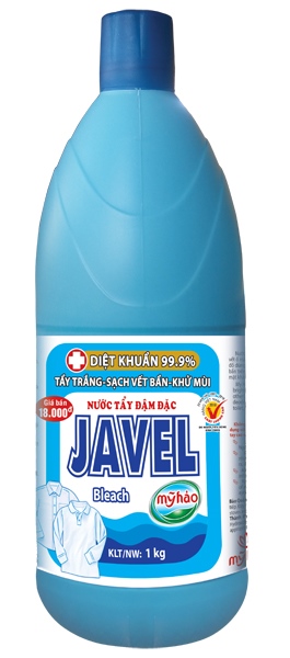 Nước tẩy đậm đặc Javel Mỹ Hảo 1kg (12 chai/ thùng)