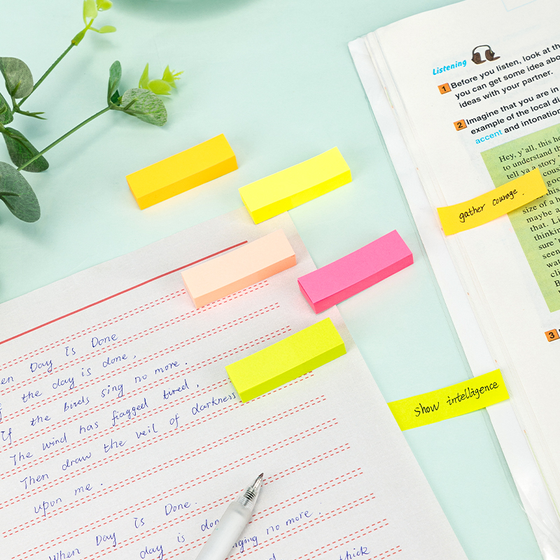 Giấy notes phân trang Deli 7154 giấy 5 màu 2x3in cắt 5 (12)