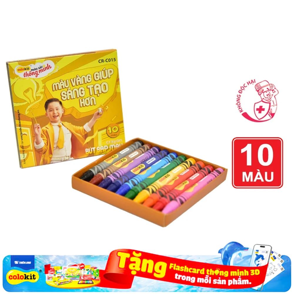 Sáp màu Thiên Long CR-C015 10 màu (10/300)