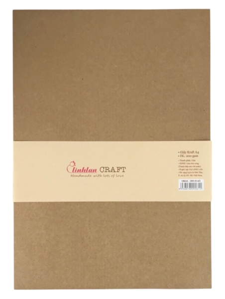 Giấy Kraft A4 (200gsm-8 tờ) Linh Lan GKA4-200 21x29.5