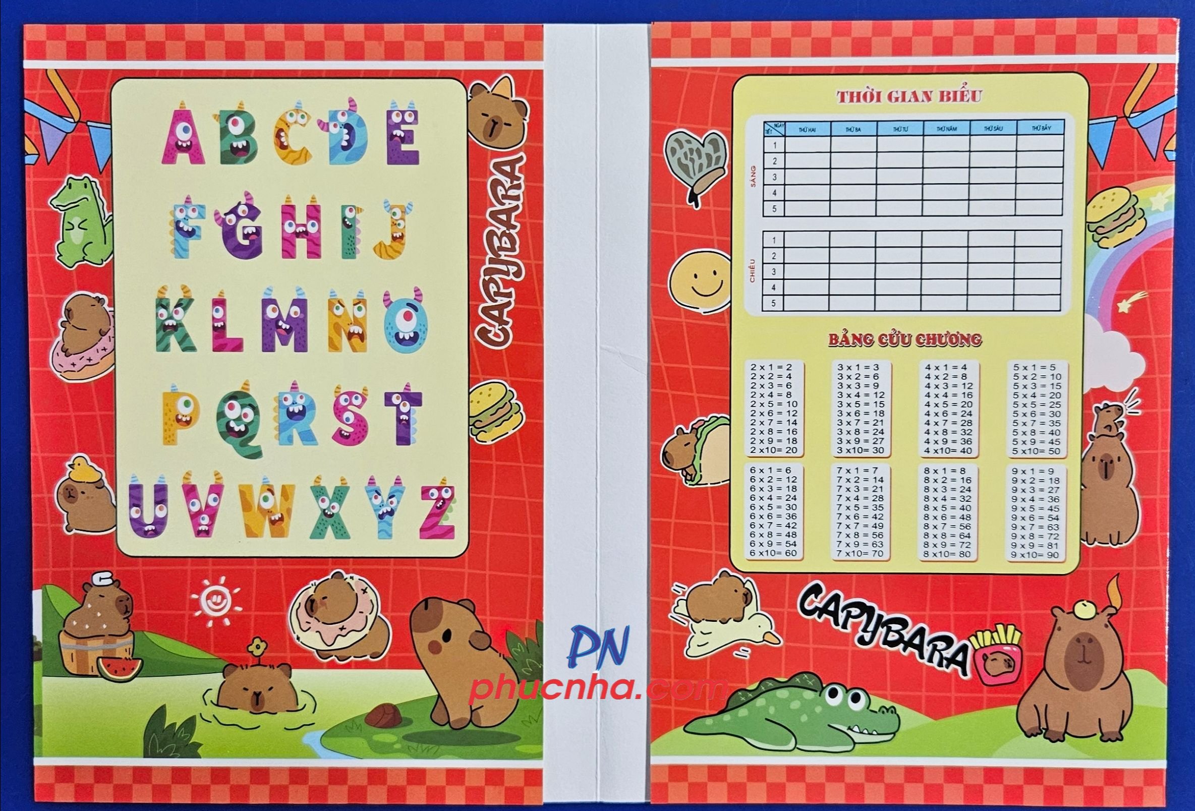 Bìa kê tay, bìa lót sách bài tập/ vở bài tập khổ 25cm x 18cm Up (20/100)