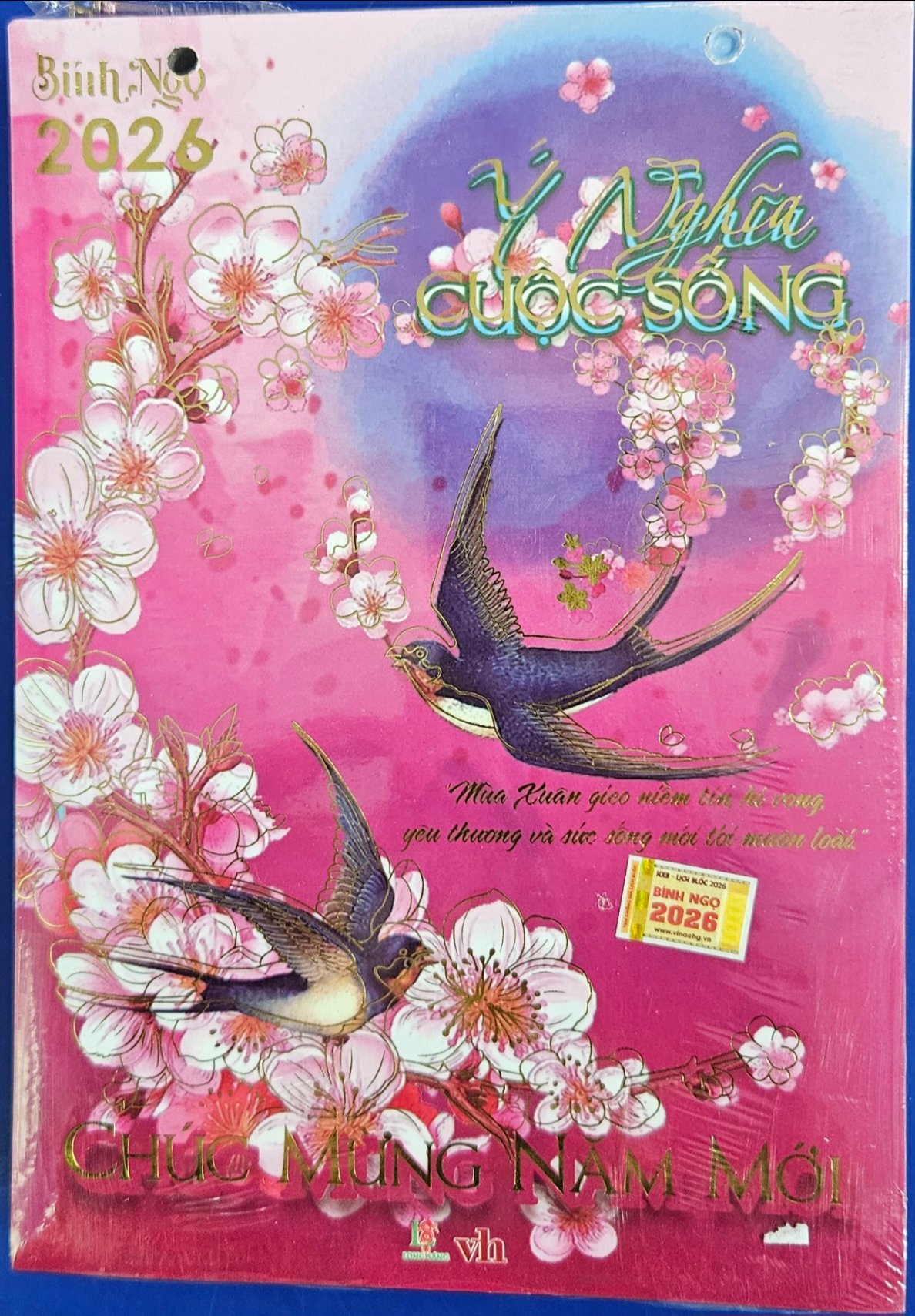 Lịch bloc siêu đại 2026 Bính Ngọ khổ 20x30cm