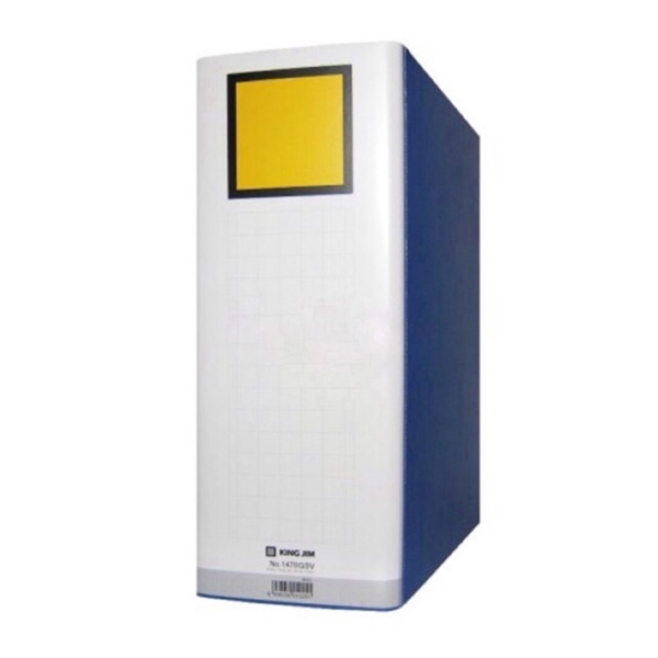 Bìa còng ống King Jim 2470GSV/ 1470GSV A4-S 10cm Xanh dương (10/20)