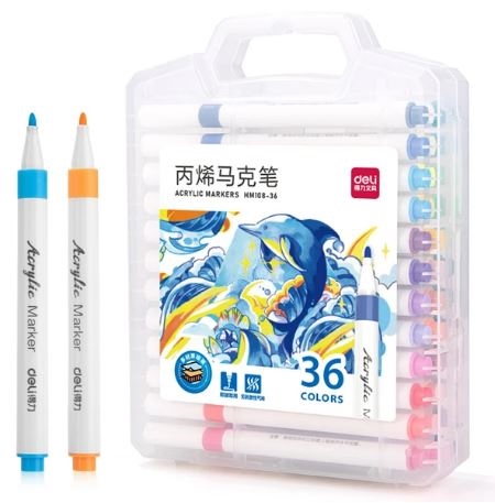 Màu marker acrylic Deli HM108 1 đầu
