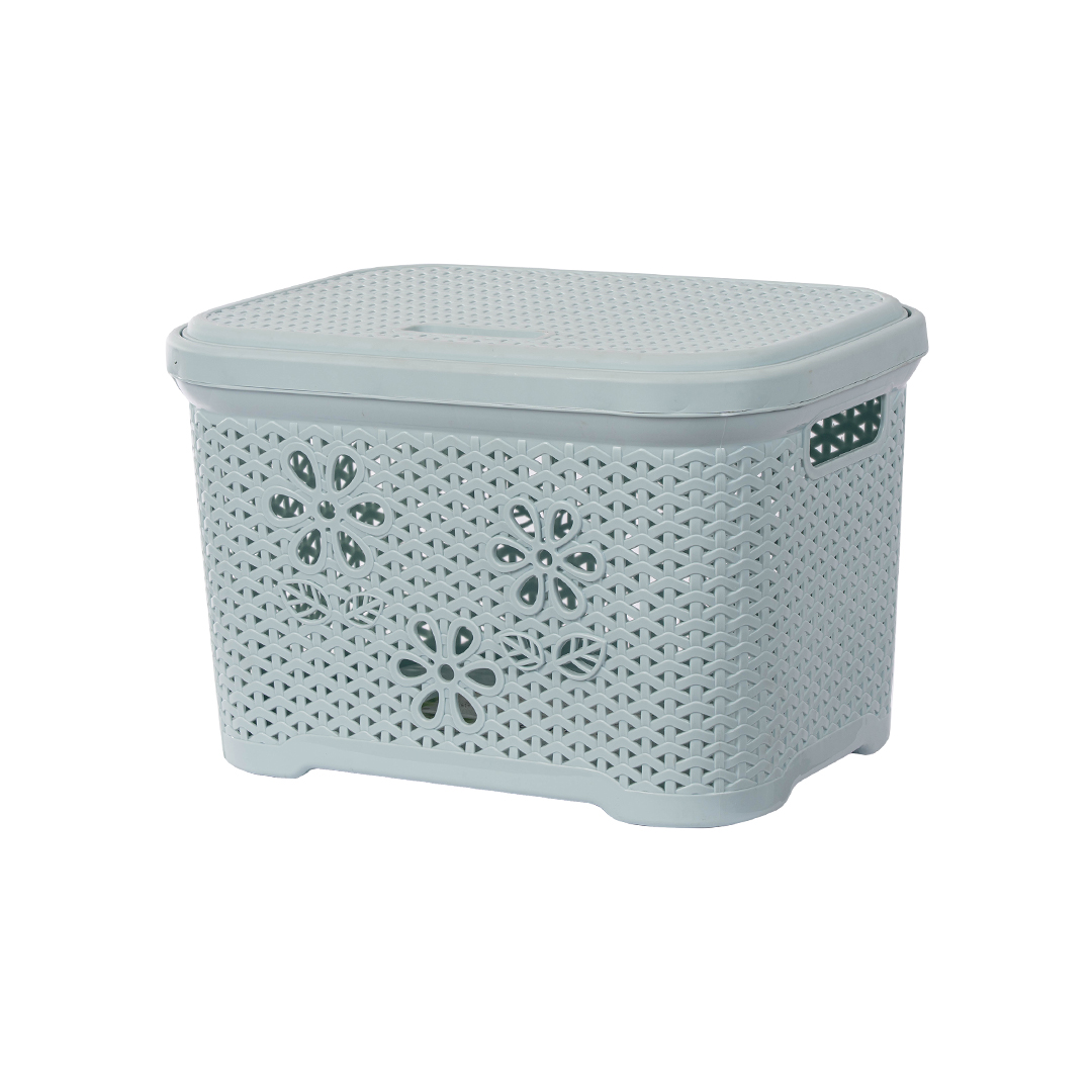 Giỏ nắp hoa Việt Nhật 5158 (45x33x29cm) - giỏ nhựa, sọt nhựa có nắp
