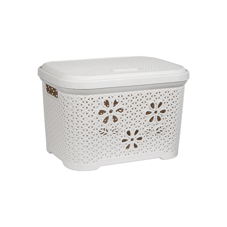 Giỏ nắp hoa Việt Nhật 5158 (45x33x29cm) - giỏ nhựa, sọt nhựa có nắp