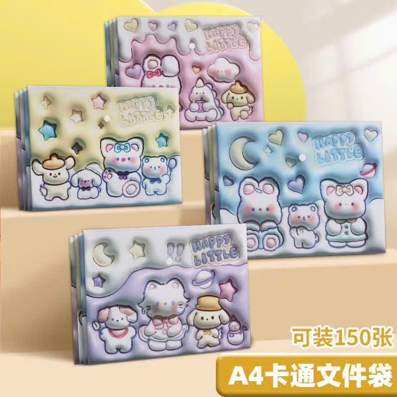 Bìa nút hình A4 nhiều mẫu (12 cái/ xấp mix mẫu)