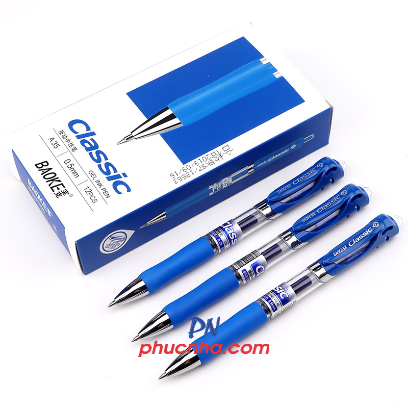 Bút gel bấm Baoke A35 classic 0.5mm (12)
