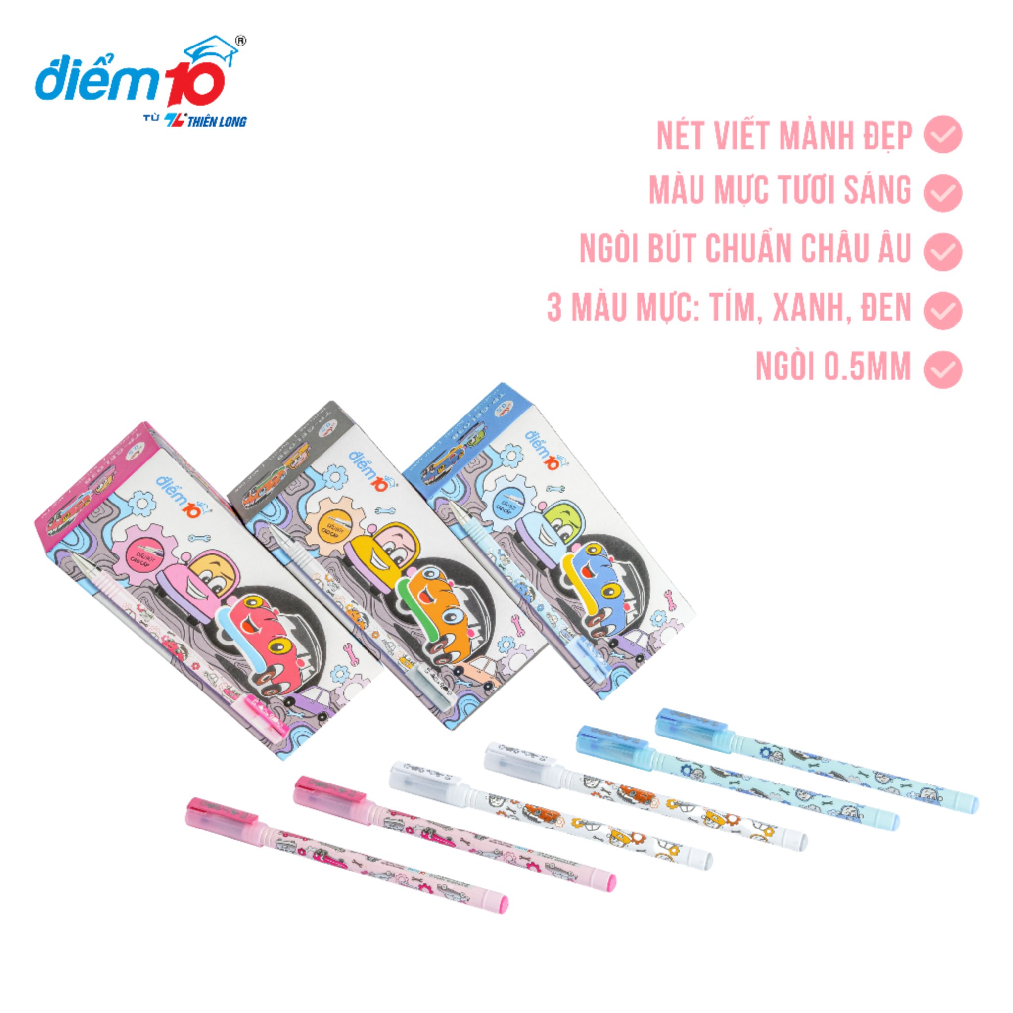 Bút gel Thiên Long Điểm 10 TP-GEL038 0.5mm (20)