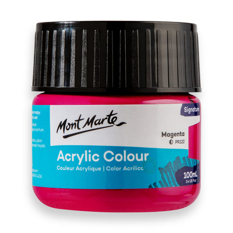 Màu nước acrylic 100ml Mont Marte - Màu Hủ Acrylic màu classic/ màu nhũ ánh kim/ màu phản quang