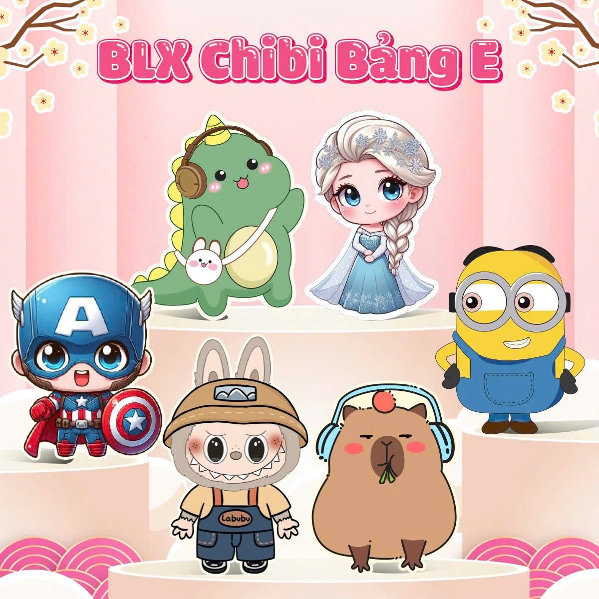 Bao lì xì chibi nhân vật hoạt hình