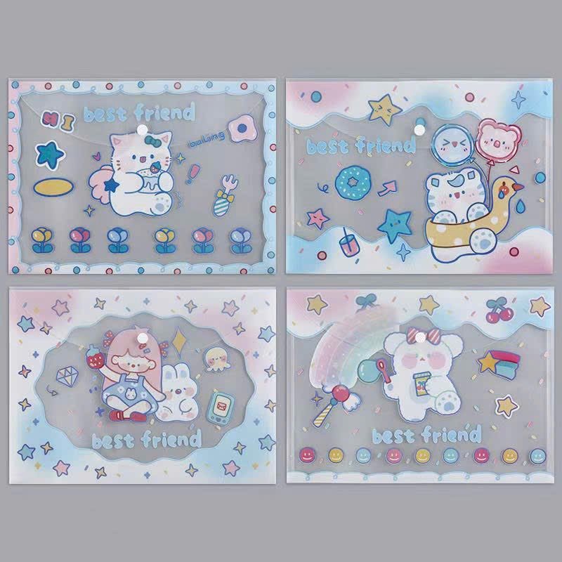 Bìa nút hình A4 nhiều mẫu (12 cái/ xấp mix mẫu)